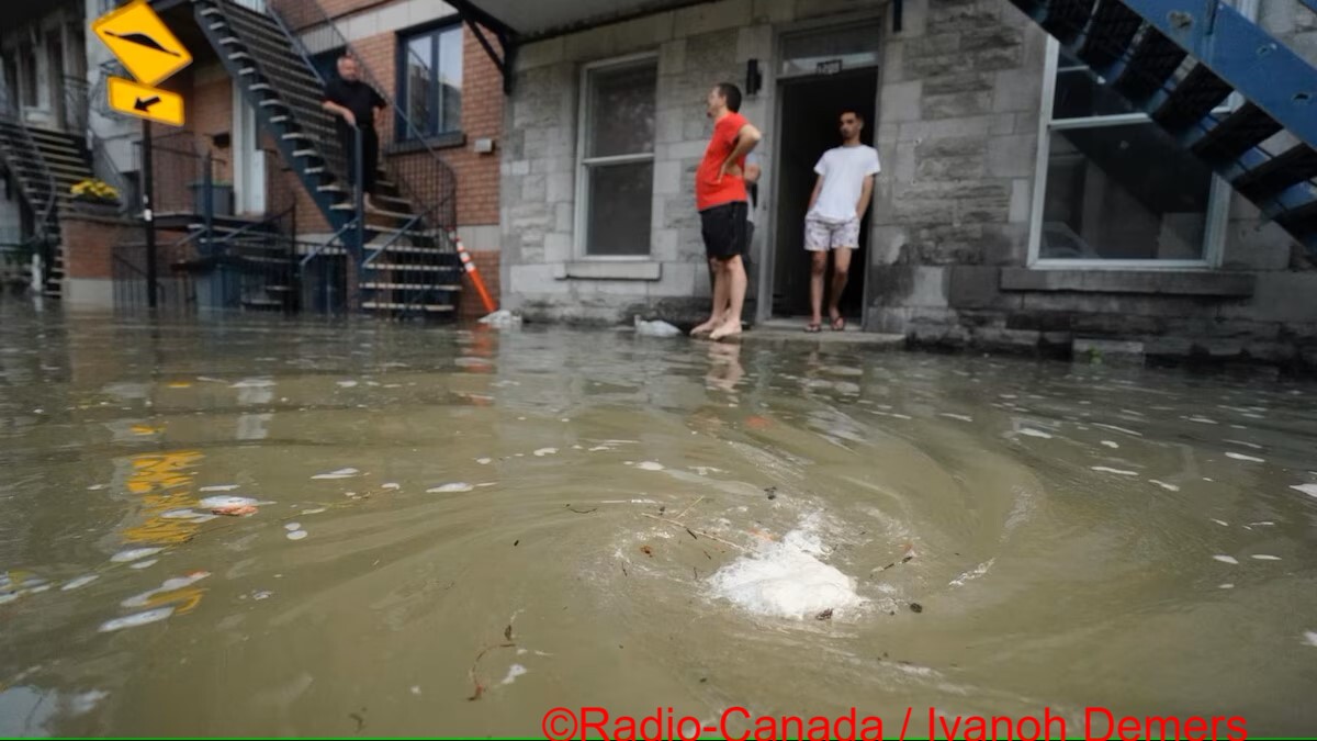 Rues inondées à Montreal